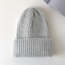 Load image into Gallery viewer, New Candy Colors Winter Hat Women Knitted Hat Warm Soft Trendy Hat Kpop Style Wool Beanie Elegant All-match Hat
