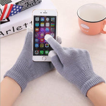 Load image into Gallery viewer, Women's Cashmere wool Knitted Gloves Winter Warm thick touch screen gloves Solid Mittens for Mobile Phone Tablet Pad