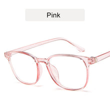 Load image into Gallery viewer, KOTTDO Retro Mens Glasses Frame Fashion Computer Eyeglasses Frame Women Anti-blue Light Transparent Clear Pink Plastic Frame