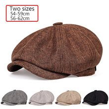 Load image into Gallery viewer, 2020 New men's casual newsboy hat spring and autumn retro beret hat wild casual hats unisex wild octagonal cap