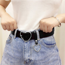 Load image into Gallery viewer, PKWYKLRE New sweetheart buckle with adjustable ladies luxury brand cute Heart-shaped thin belt high quality punk fashion belts