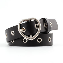 Load image into Gallery viewer, PKWYKLRE New sweetheart buckle with adjustable ladies luxury brand cute Heart-shaped thin belt high quality punk fashion belts