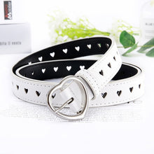 Load image into Gallery viewer, PKWYKLRE New sweetheart buckle with adjustable ladies luxury brand cute Heart-shaped thin belt high quality punk fashion belts