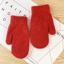 Load image into Gallery viewer, Double-layer rabbit hair gloves female winter Korean version of solid color all fingers winter women gloves girls mittens