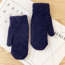 Load image into Gallery viewer, Double-layer rabbit hair gloves female winter Korean version of solid color all fingers winter women gloves girls mittens