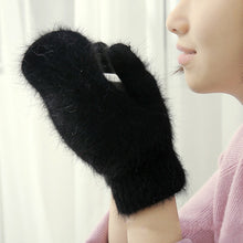 Load image into Gallery viewer, cute rabbit wool gloves female winter mittens factory outlet fur gloves fingerless gloves winter gloves women girls mittens