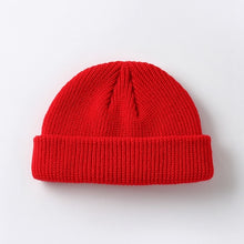 Load image into Gallery viewer, New Fashion Men's Beanie Winter Knit Hat Boy Skullcap Sailor Cap Cuffs Retro Navy Short Hat Solid Color Unisex Autumn Warm Cap