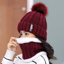 Load image into Gallery viewer, Brand Winter knitted Beanies Hats Women Thick Warm Beanie Skullies Hat Female knit Letter Bonnet Beanie Caps Outdoor Riding Sets