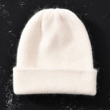 Load image into Gallery viewer, 2017 New Winter Hat for Women Rabbit Cashmere Knitted Beanies Thick Warm Vogue Ladies Wool Angora Hat Female Beanie Hats