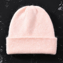 Load image into Gallery viewer, 2017 New Winter Hat for Women Rabbit Cashmere Knitted Beanies Thick Warm Vogue Ladies Wool Angora Hat Female Beanie Hats