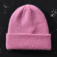 Load image into Gallery viewer, 2017 New Winter Hat for Women Rabbit Cashmere Knitted Beanies Thick Warm Vogue Ladies Wool Angora Hat Female Beanie Hats