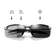 Load image into Gallery viewer, Photochromic Sunglasses Men Polarized Driving Chameleon Glasses Male Change Color Sun Glasses Day Night Vision Driver's Eyewear