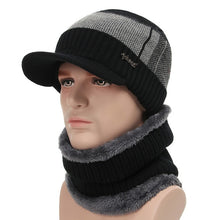 Load image into Gallery viewer, Winter Hats For Men Skullies Beanie Hat Winter Cap Men Women Wool Scarf Caps Set Balaclava Mask Gorras Bonnet Knitted Hat 2020