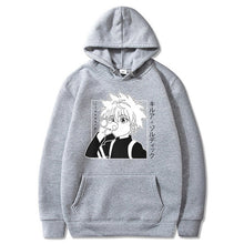 Load image into Gallery viewer, Kawaii Hunter X Hunter Hoodies Men Women Short Sleeve Sweatshirt Killua Zoldyck Anime Manga Black Hoodies Bluzy Tops Clothes