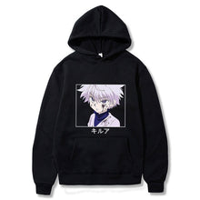 Load image into Gallery viewer, Kawaii Hunter X Hunter Hoodies Men Women Short Sleeve Sweatshirt Killua Zoldyck Anime Manga Black Hoodies Bluzy Tops Clothes
