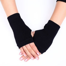 Load image into Gallery viewer, 1 Pair Winter Gloves Female Fingerless Gloves Without Fingers Women Cashmere Warm Winter Gloves Hand Wrist Warmer Mittens