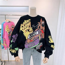 Load image into Gallery viewer, Sweatshirt Hoodie Spring Autumn Plus Size Lantern Sleeve Anime Pattern Long Sleeve Round Neck Kawaii Hoodies Women