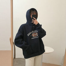 Load image into Gallery viewer, Hooded Sweatshirt Womens Korean Fashion Pullover Casual Hoodies Long Sleeve Streetwear Loose Oversized Aesthetic Fall 2021 Women
