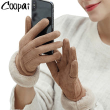 Load image into Gallery viewer, Women Gloves Winter Touch Screen 2020 Female Suede Furry Warm Full Finger Gloves Lady Winter Outdoor Sport Driving Women Gloves