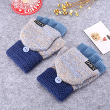 Load image into Gallery viewer, 2020 Winter Warm Thickening Wool Gloves Knitted Flip Fingerless Exposed Finger Thick Gloves Without Fingers Mittens Glove Women