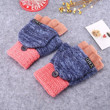 Load image into Gallery viewer, 2020 Winter Warm Thickening Wool Gloves Knitted Flip Fingerless Exposed Finger Thick Gloves Without Fingers Mittens Glove Women