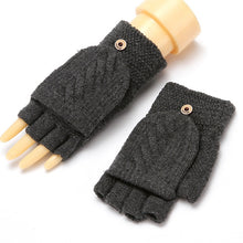 Load image into Gallery viewer, 2020 Winter Warm Thickening Wool Gloves Knitted Flip Fingerless Exposed Finger Thick Gloves Without Fingers Mittens Glove Women