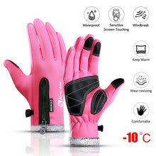 Load image into Gallery viewer, Winter Mens Women Cycling Anti-Slip Motorcycle Windproof Bike Gloves Anti-Shock Full Finger Mountain Bicycle Gloves