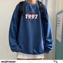 Load image into Gallery viewer, Privathinker Spring Men Casual Sweatshirts Harajuku 1997 Printed Men Oversized Hoodies 2021 Korean Man Casual Loose Pullovers