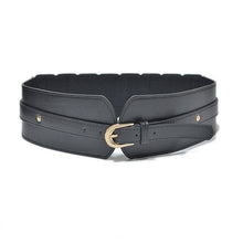 Load image into Gallery viewer, Luxury ladies wide belt elastic vintage buckle leather wide fashion wild pin buckle women's belt waist seal belt x208