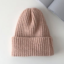 Load image into Gallery viewer, New Candy Colors Winter Hat Women Knitted Hat Warm Soft Trendy Hat Kpop Style Wool Beanie Elegant All-match Hat
