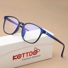 Load image into Gallery viewer, KOTTDO Retro Mens Glasses Frame Fashion Computer Eyeglasses Frame Women Anti-blue Light Transparent Clear Pink Plastic Frame
