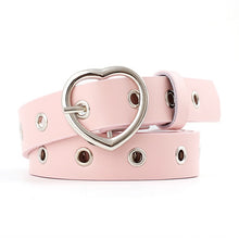 Load image into Gallery viewer, PKWYKLRE New sweetheart buckle with adjustable ladies luxury brand cute Heart-shaped thin belt high quality punk fashion belts
