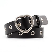 Load image into Gallery viewer, PKWYKLRE New sweetheart buckle with adjustable ladies luxury brand cute Heart-shaped thin belt high quality punk fashion belts
