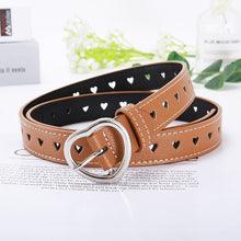 Load image into Gallery viewer, PKWYKLRE New sweetheart buckle with adjustable ladies luxury brand cute Heart-shaped thin belt high quality punk fashion belts
