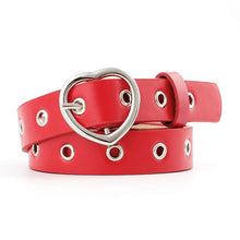 Load image into Gallery viewer, PKWYKLRE New sweetheart buckle with adjustable ladies luxury brand cute Heart-shaped thin belt high quality punk fashion belts

