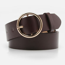 Load image into Gallery viewer, 2020 New Designer&#39;s Famous Brand Leatherhigh Quality Belt Fashion Alloy Double Ring Circle Buckle Girl Jeans Dress Wild Belts
