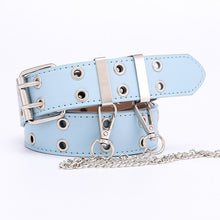 Load image into Gallery viewer, 2020 New Designer&#39;s Famous Brand Leatherhigh Quality Belt Fashion Alloy Double Ring Circle Buckle Girl Jeans Dress Wild Belts
