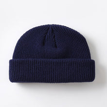 Load image into Gallery viewer, New Fashion Men&#39;s Beanie Winter Knit Hat Boy Skullcap Sailor Cap Cuffs Retro Navy Short Hat Solid Color Unisex Autumn Warm Cap
