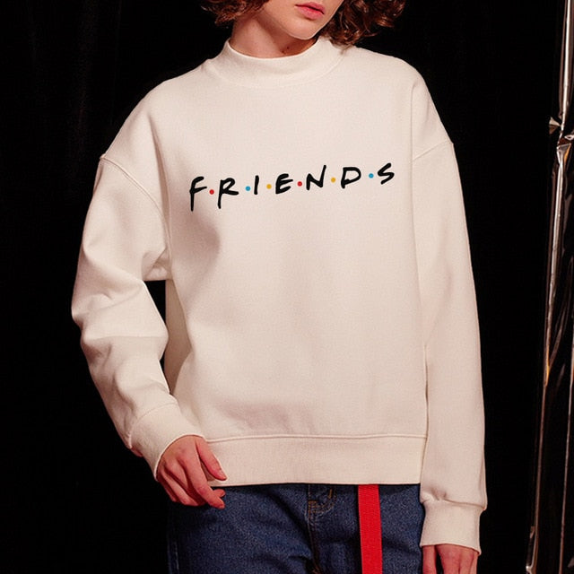 2020 NEW Fashion Womens Letters FRIENDS Print Long Sleeve Hoodie Sweatshirt Ladies Slouch Pullover Jumper Tops 5 Colors S M L XL