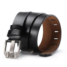 Load image into Gallery viewer, Men Genuine Leather Belt Luxury Brand Alloy Metal Pin Buckle Designer Belts Waist Strap Male for Jeans Design Cintos Masculinos
