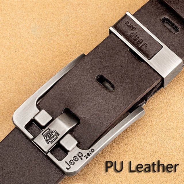 Men Genuine Leather Belt Luxury Brand Alloy Metal Pin Buckle Designer Belts Waist Strap Male for Jeans Design Cintos Masculinos