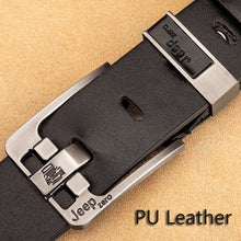 Load image into Gallery viewer, Men Genuine Leather Belt Luxury Brand Alloy Metal Pin Buckle Designer Belts Waist Strap Male for Jeans Design Cintos Masculinos
