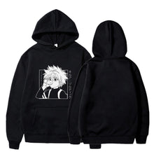 Load image into Gallery viewer, Kawaii Hunter X Hunter Hoodies Men Women Short Sleeve Sweatshirt Killua Zoldyck Anime Manga Black Hoodies Bluzy Tops Clothes
