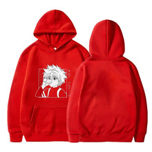 Load image into Gallery viewer, Kawaii Hunter X Hunter Hoodies Men Women Short Sleeve Sweatshirt Killua Zoldyck Anime Manga Black Hoodies Bluzy Tops Clothes
