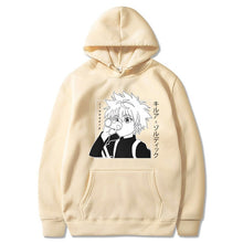 Load image into Gallery viewer, Kawaii Hunter X Hunter Hoodies Men Women Short Sleeve Sweatshirt Killua Zoldyck Anime Manga Black Hoodies Bluzy Tops Clothes
