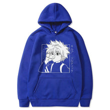 Load image into Gallery viewer, Kawaii Hunter X Hunter Hoodies Men Women Short Sleeve Sweatshirt Killua Zoldyck Anime Manga Black Hoodies Bluzy Tops Clothes
