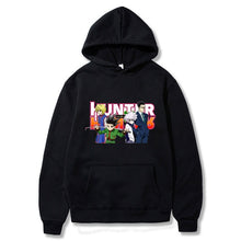 Load image into Gallery viewer, Kawaii Hunter X Hunter Hoodies Men Women Short Sleeve Sweatshirt Killua Zoldyck Anime Manga Black Hoodies Bluzy Tops Clothes
