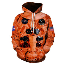 Load image into Gallery viewer, New Fashion Spring and Autumn 3D Printed Funny Hoodies Astronaut Hotstyle Pullover Sleeve Streetwear Sweatshirt
