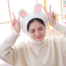 Load image into Gallery viewer, Bunny Hat Soft Plush Cap Long Ear Winter Party Costume Rabbit Cap Headwear White Rabbit Women&#39;s Hat
