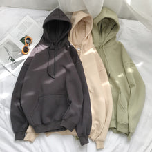 Load image into Gallery viewer, Privathinker Woman&#39;s Sweatshirts Solid 12 Colors Korean Female Hooded Pullovers 2020 Cotton Thicken Warm Oversized Hoodies Women
